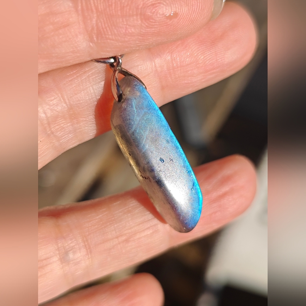 Blue Moonstone Pendant Necklace